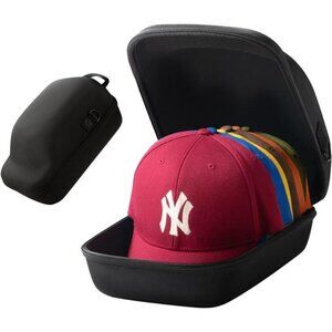 Baseball Cap Travel Case Hat Storage Holder Fits 6 Caps Hard Shell Organizer